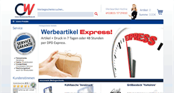 Desktop Screenshot of contact-werbegeschenke.de